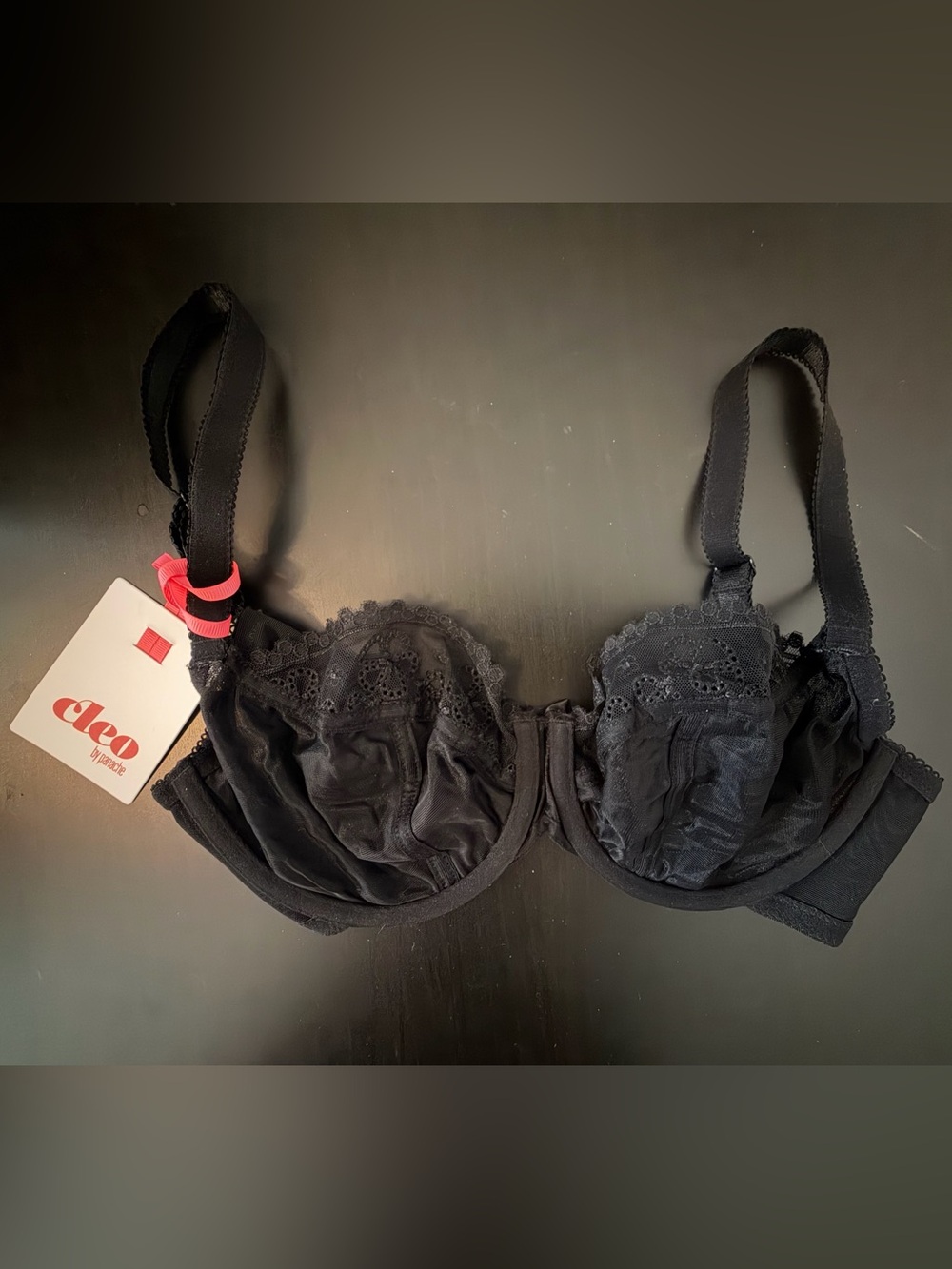 Cleo by Panache Lucy Balconnet Bra Black 30E NWT